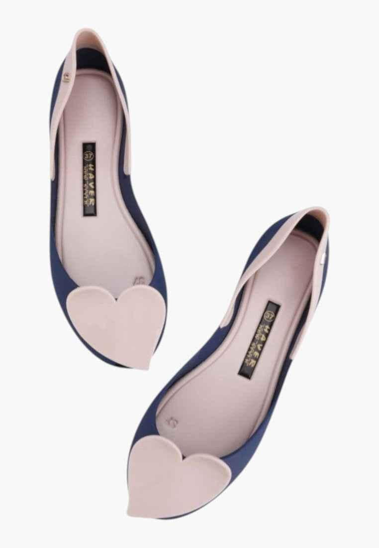 Balerinki baleriny gumowe buty damskie meliski granatowe 3 Jurian