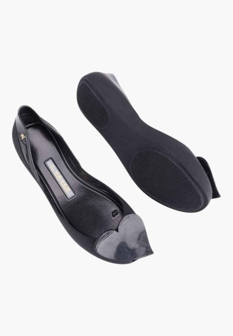Balerinki baleriny gumowe buty damskie meliski czarne 8 Jurian