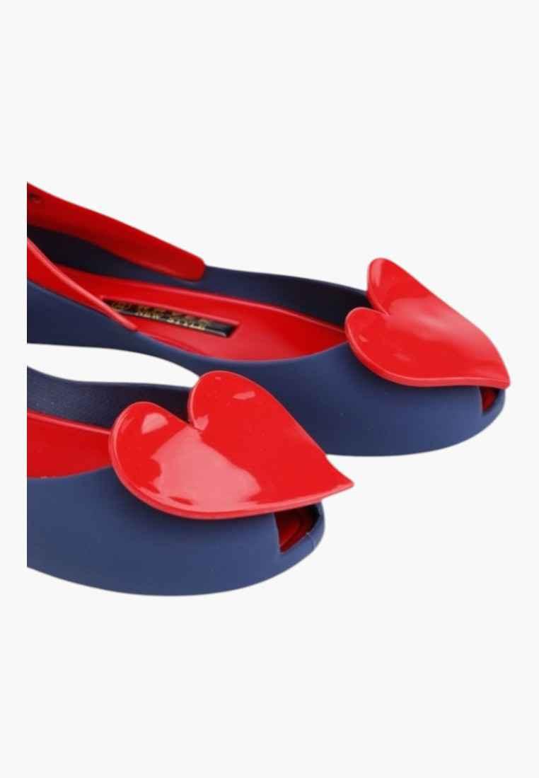 Balerinki baleriny gumowe buty damskie meliski granatowo czerwone 9 Jurian