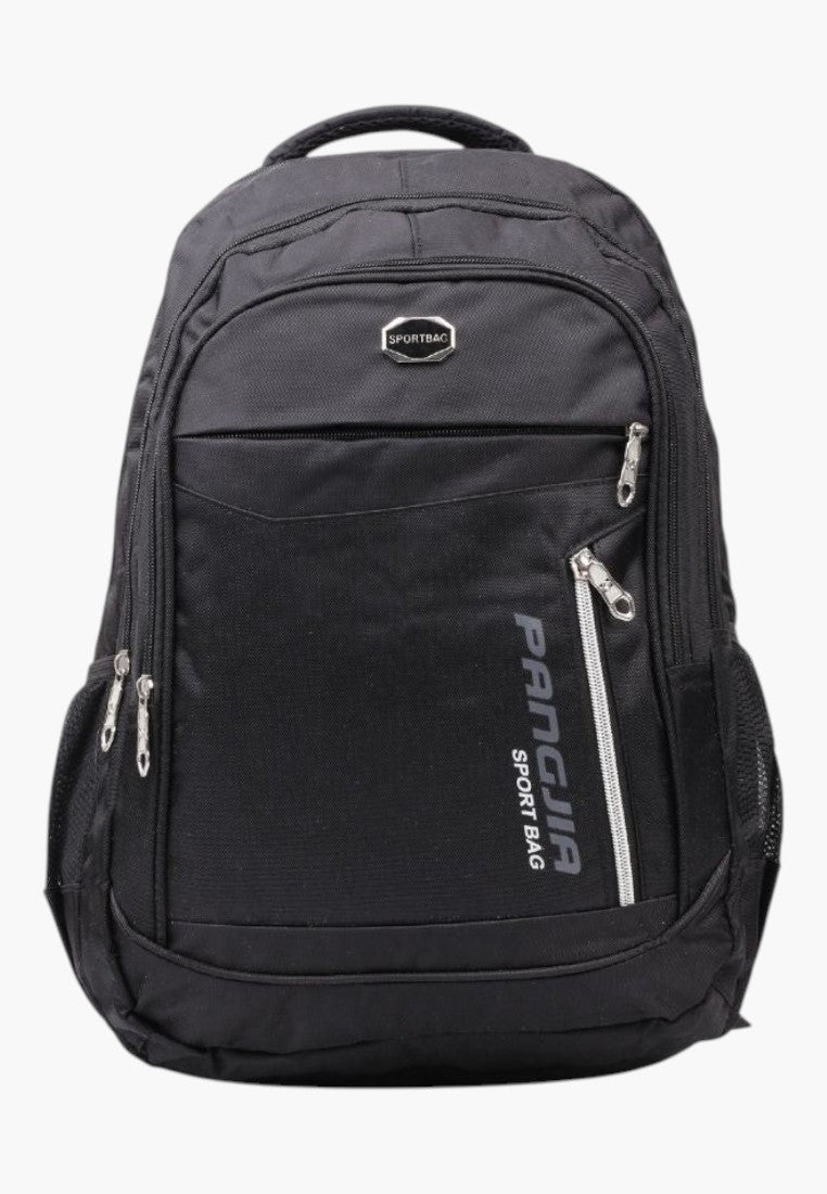 Falio black 30L urban backpack with multiple compartments and zipper closures for laptop and daily essentials