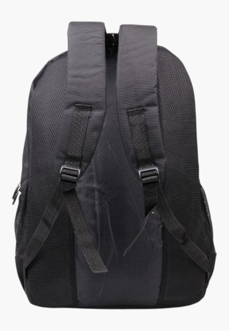 Falio black 35L urban backpack with padded shoulder straps and mesh back panel for comfortable daily use