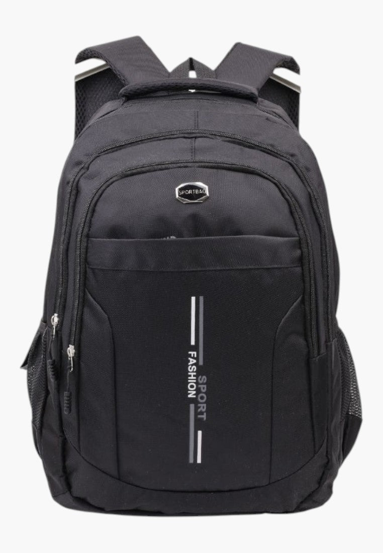Falio 29-liter black urban backpack with multiple compartments and durable fabric for daily use
