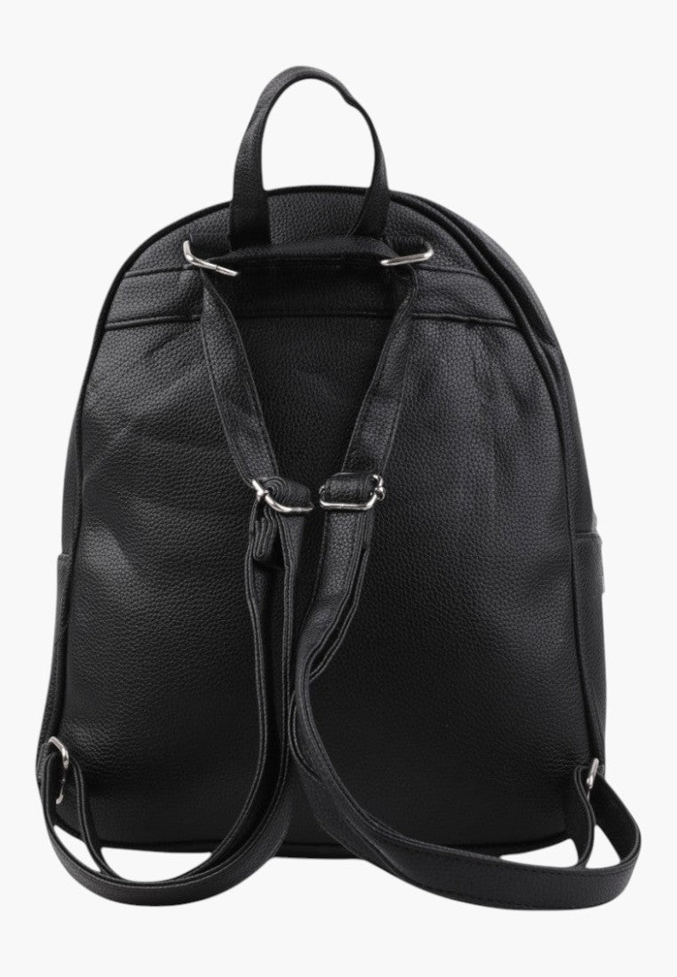 Falio black urban women's backpack with adjustable straps and a minimalist design, perfect for daily use.