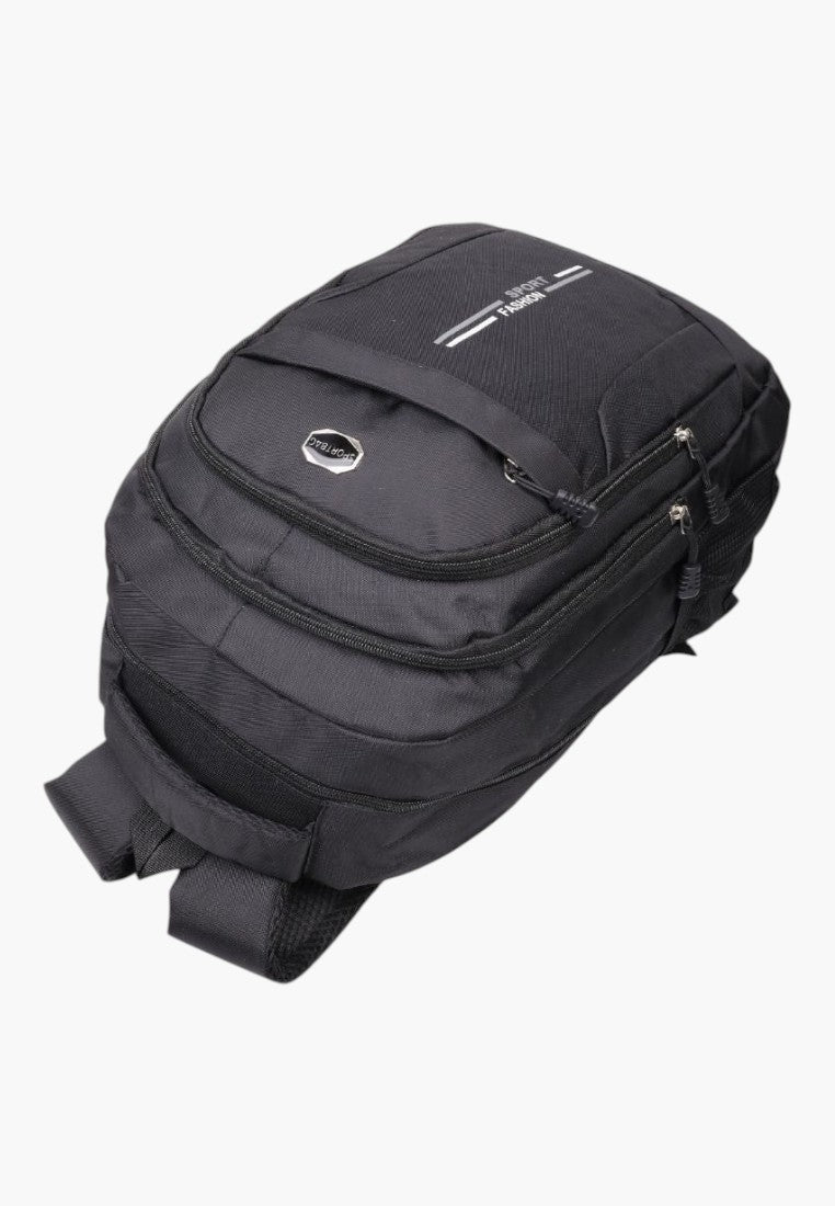 Falio large black urban backpack with multiple compartments and durable fabric for daily use