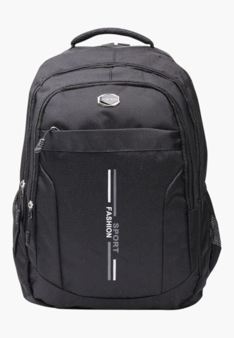 Falio large black 29L urban backpack with multiple compartments and durable fabric for school or work