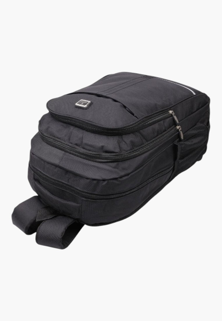 Falio large black 35L urban backpack with multiple zippered compartments and durable fabric for daily use