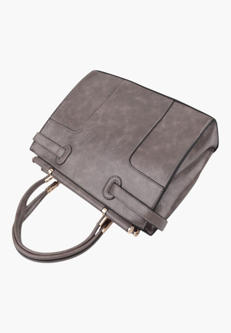 Wielokolorowa torebka shopper z góry, z dwoma uchwytami.