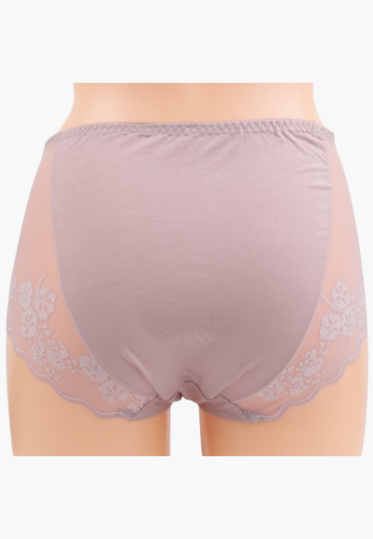 Majtki maxi w kolorze mauve, widok z tyłu.